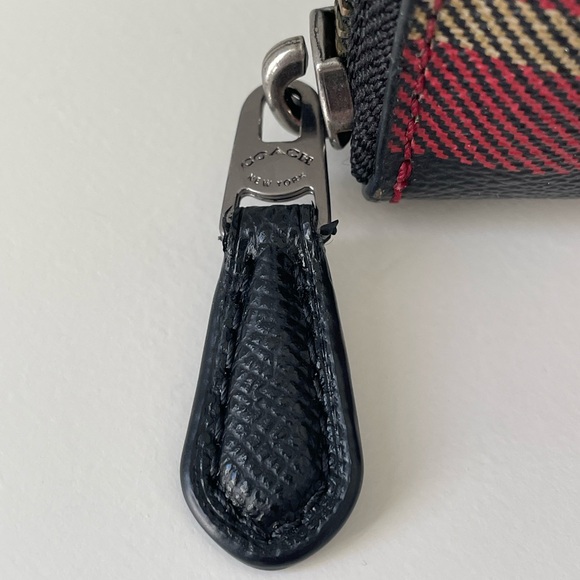 Coach Plaid Medium Zip Wallet - Picture 8 of 9